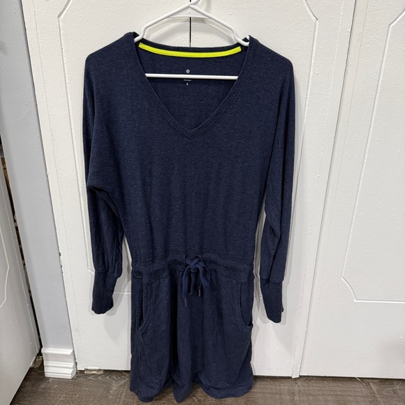 Athleta Blue Soft Stretchy Long Sleeve Dress - Picture 1 of 11